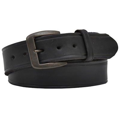 (image for) 1 1/2" Heavy Black Leather Latigo Crease Belt