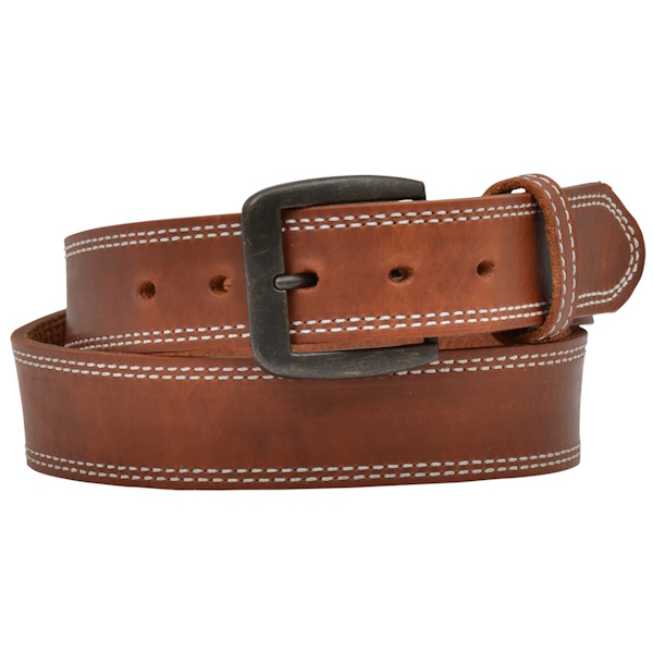 (image for) 1 1/2" Harness Leather Double Stitch Belt