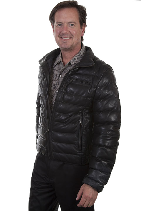 (image for) Ribbed leather jacket