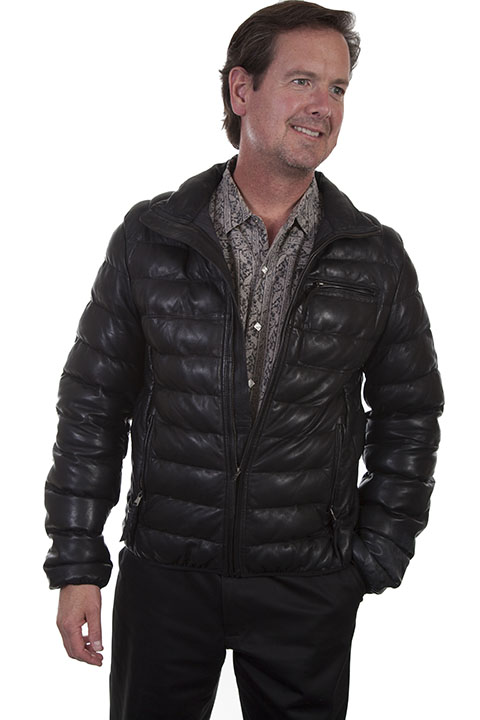 (image for) Ribbed leather jacket