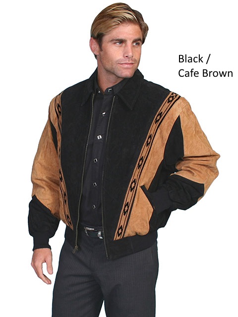 (image for) Two-toned boar suede rodeo jacket