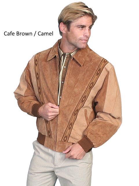 (image for) Two-toned boar suede rodeo jacket