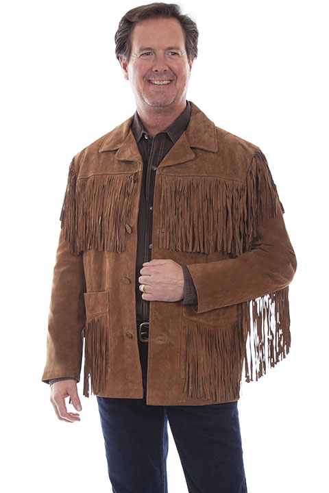 (image for) Men's Suede Leather Fringe Jacket