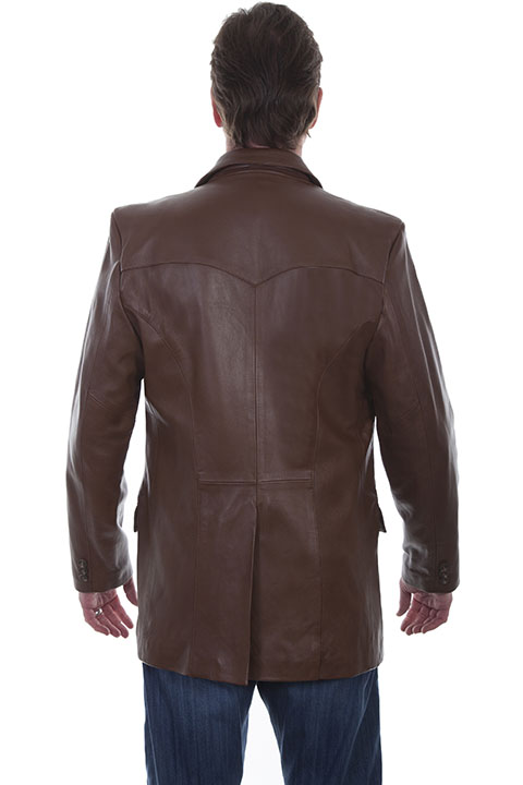 (image for) Lambskin blazer with caiman inlay