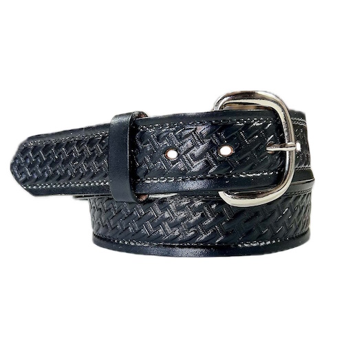 (image for) Western Leather Belt Basket Weave Design