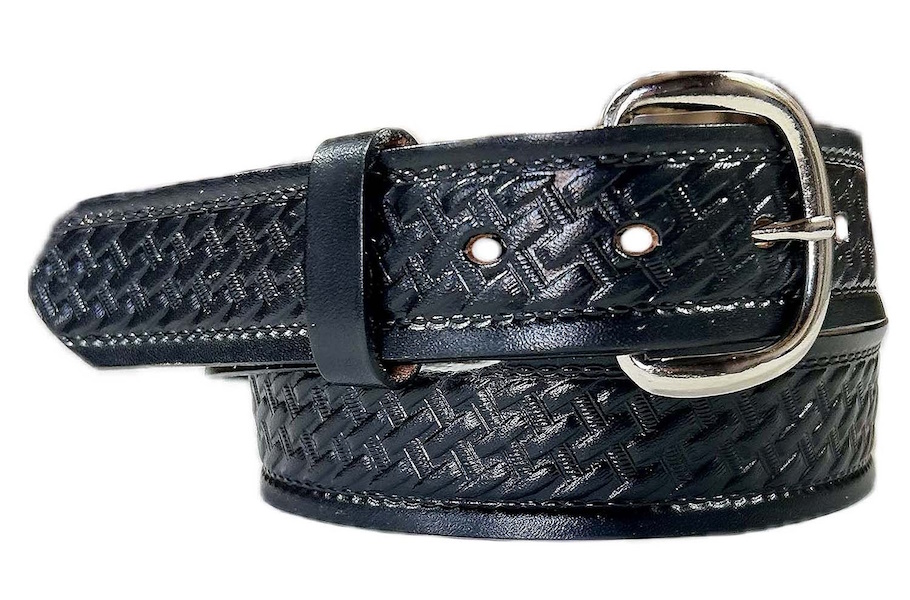 (image for) Western Leather Belt Basket Weave Design