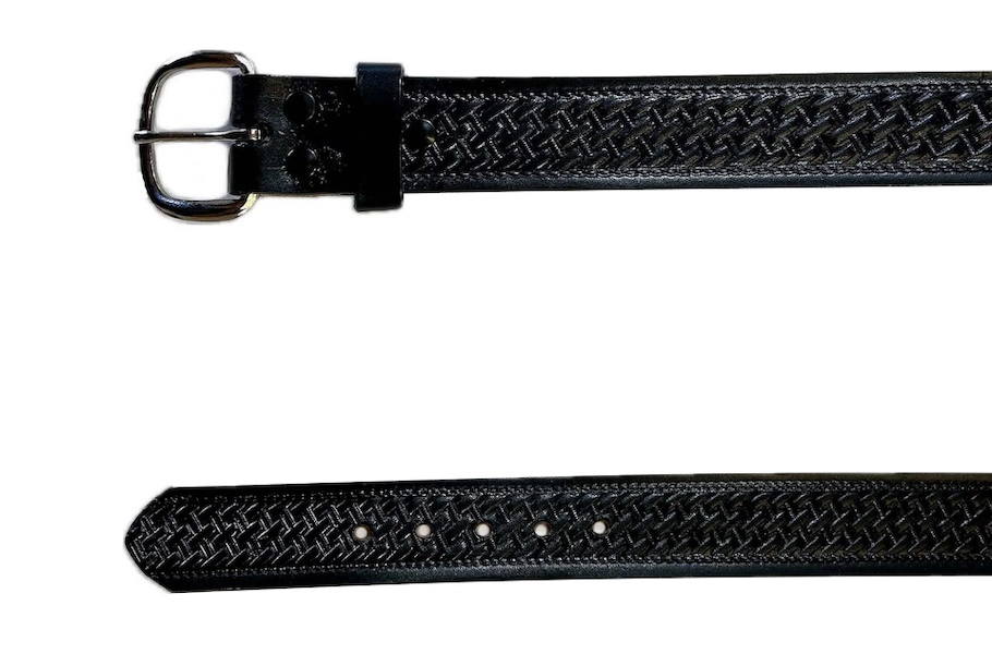 (image for) Western Leather Belt Basket Weave Design