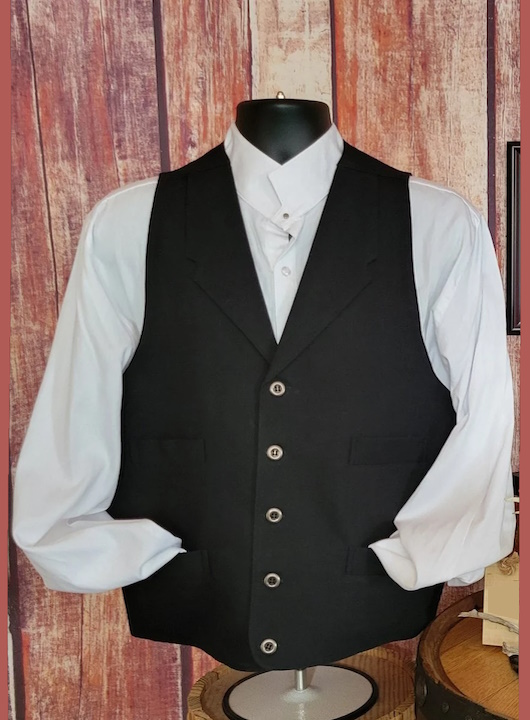 (image for) Frontier Cotton Canvas Vest Notched Lapels Welt Pockets