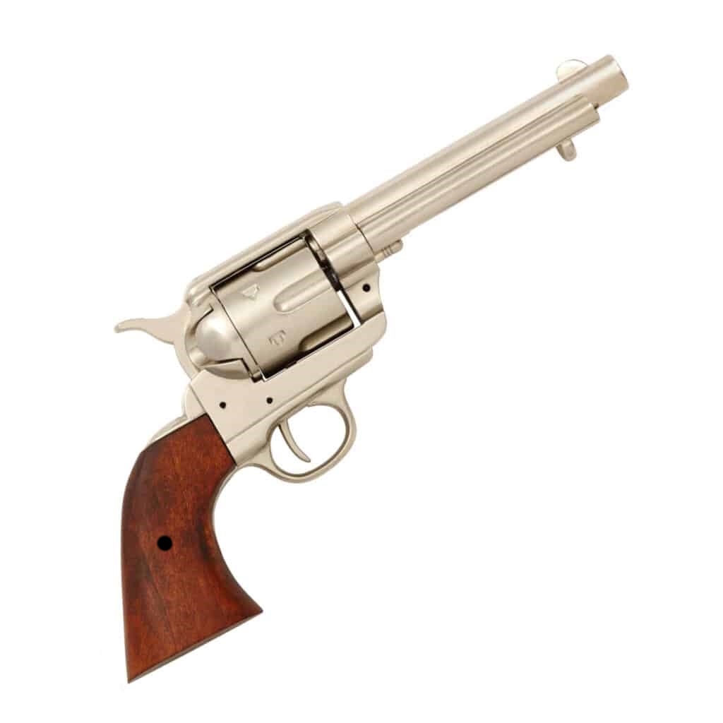 (image for) Nickel Finish M1873 Old West Replica Revolver