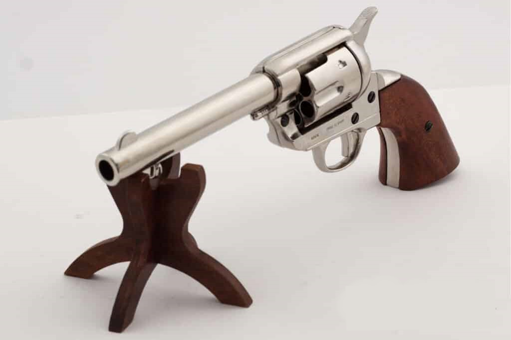 (image for) Nickel Finish M1873 Old West Replica Revolver