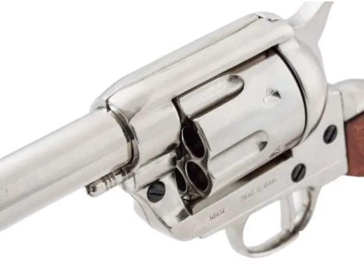 (image for) Nickel Finish M1873 Old West Replica Revolver