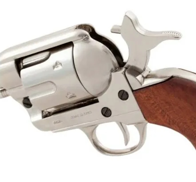 (image for) Nickel Finish M1873 Old West Replica Revolver