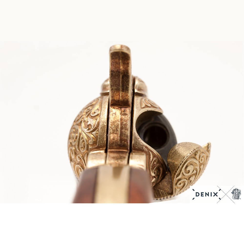 (image for) 1873 Peacemaker 4 3/4 Blued & Brass Engraved Revolver