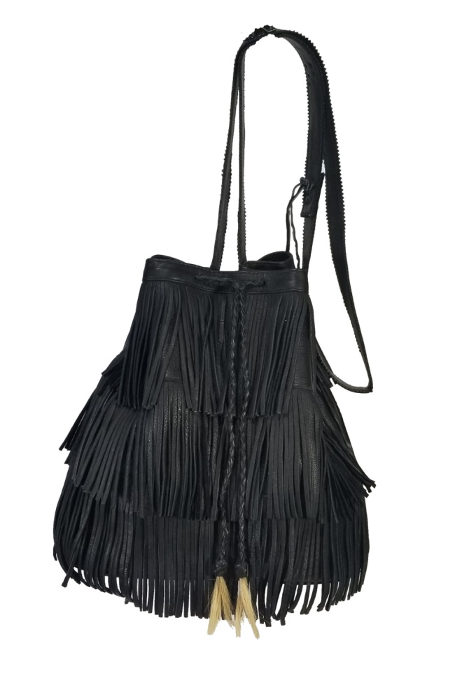 Scully Women's Leather Crossbody Fringe Handbag