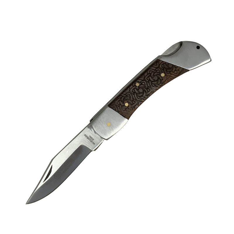 (image for) Elite Rosewood Folding Lock Blade Knife with Sheath