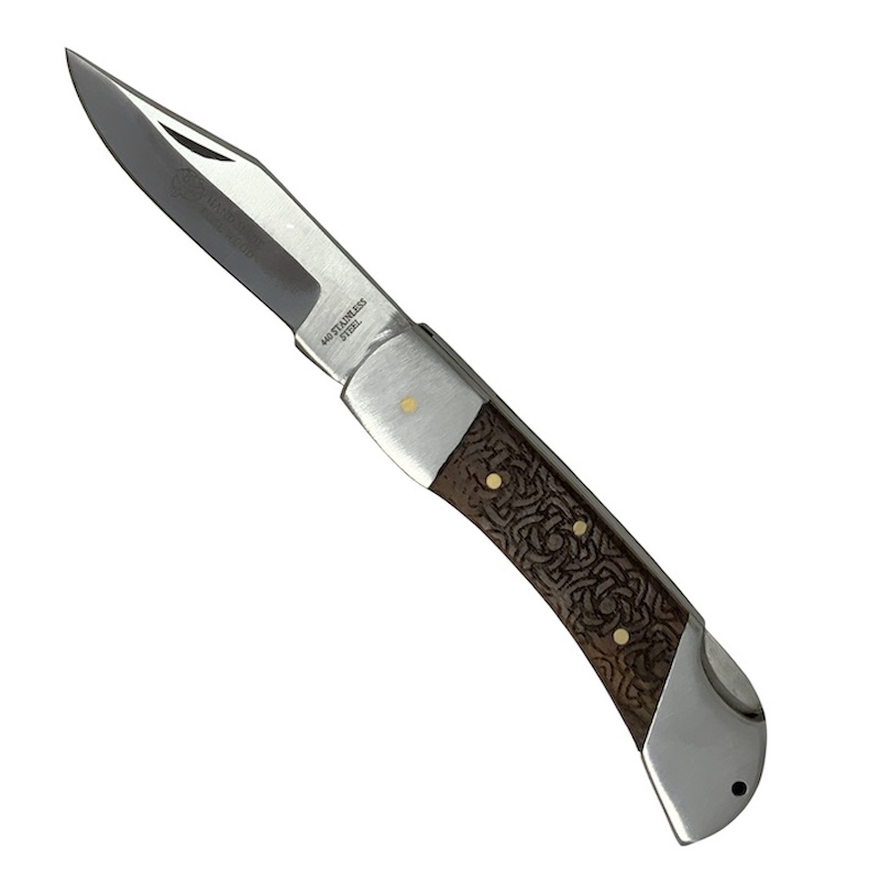 (image for) Elite Rosewood Folding Lock Blade Knife with Sheath