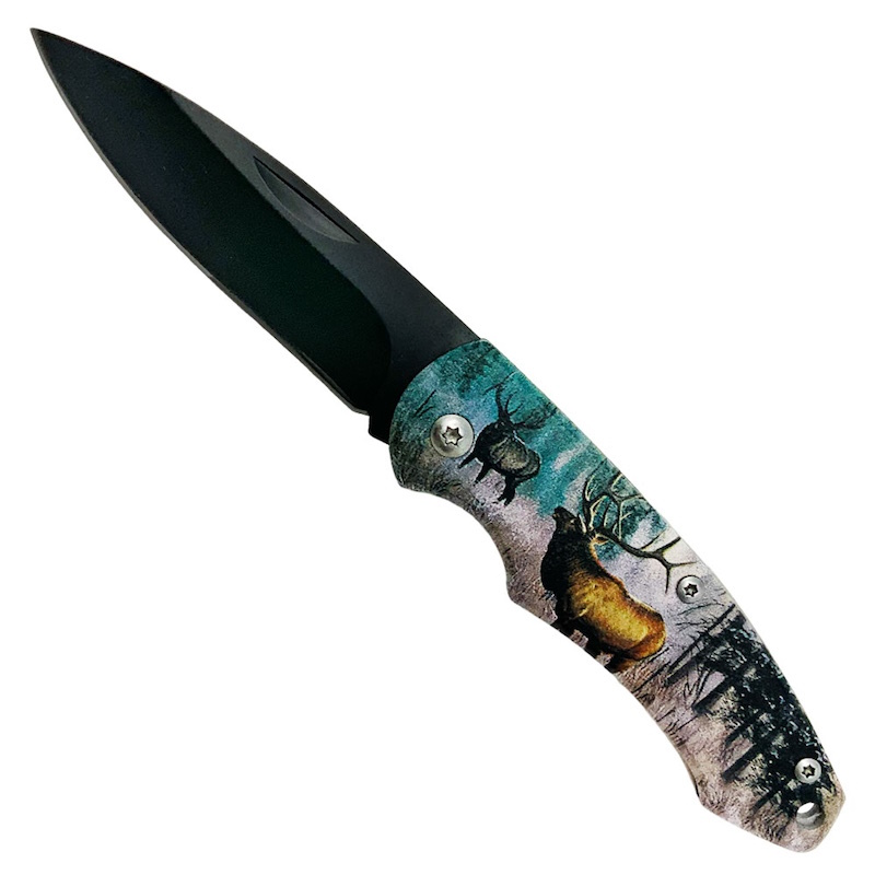 (image for) Forest King Drop Point Stainless Steel Folding Knife