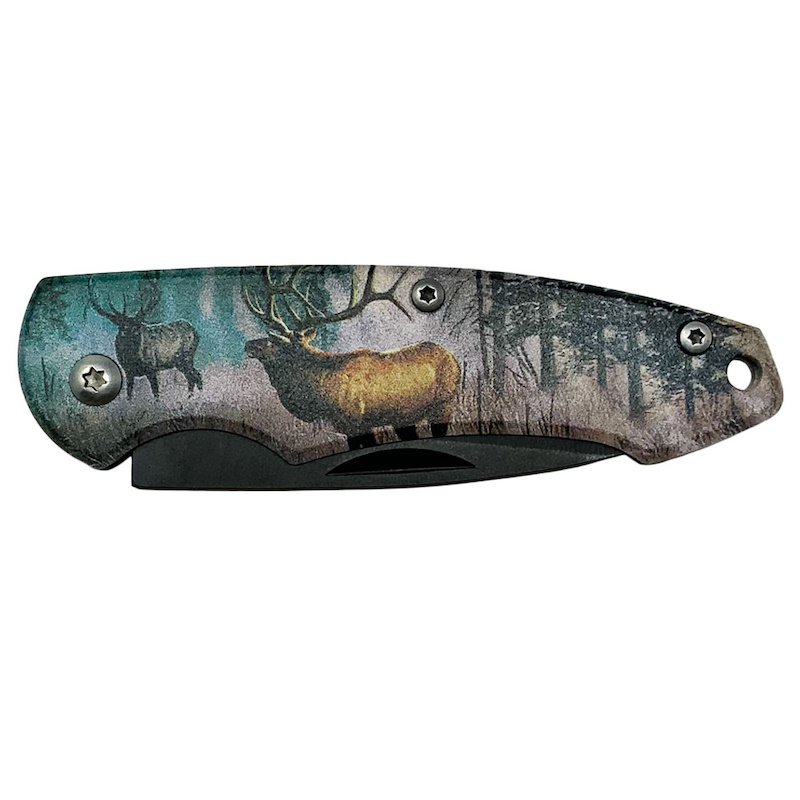 (image for) Forest King Drop Point Stainless Steel Folding Knife