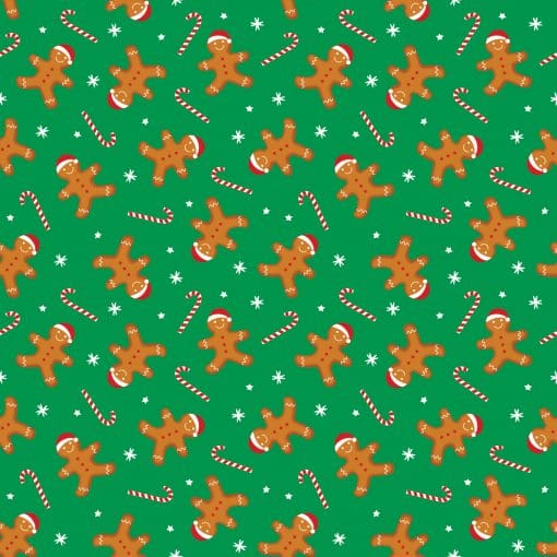 (image for) Gingerbread Man Candy Cane Bandanna 22 X 22