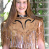 (image for) Ladies Shoulder Poncho with Fringes & Bone Beads