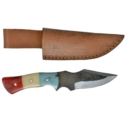 (image for) Old Ram 8" Knife High Carbon Steel with Tri color 4" handle