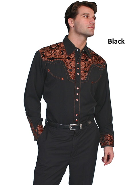 (image for) Poly/rayon blend snap front shirt