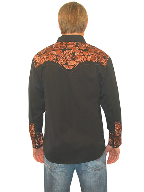 (image for) Poly/rayon blend snap front shirt