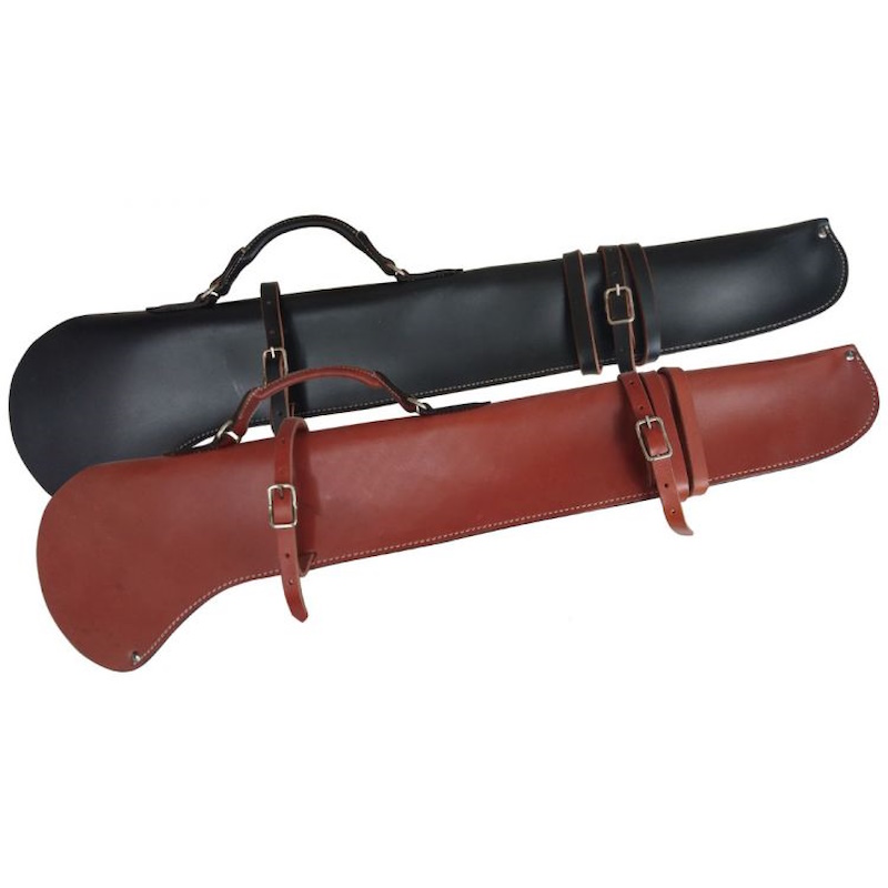 (image for) Plain Leather Rifle Scabbard with Silver Buckles