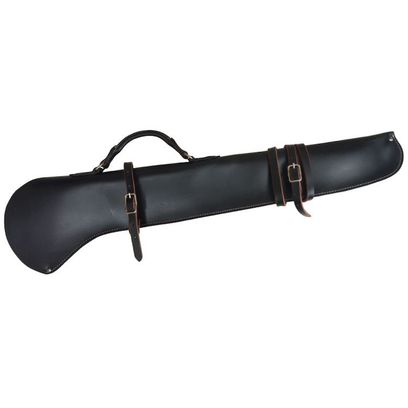 (image for) Plain Leather Rifle Scabbard with Silver Buckles