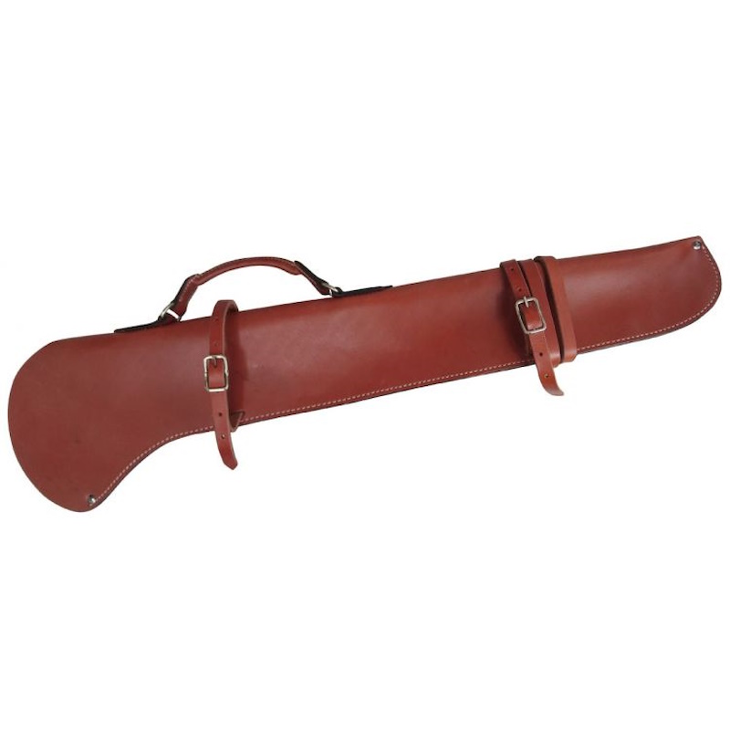 (image for) Plain Leather Rifle Scabbard with Silver Buckles