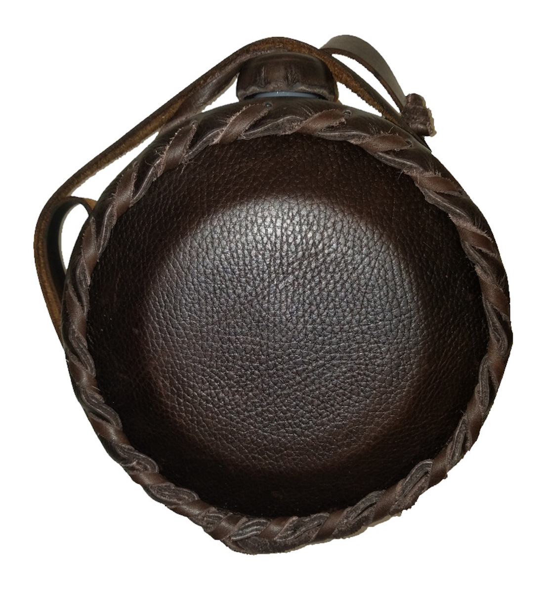 (image for) Solid Color Leather Covered Two Quart Old West Canteen