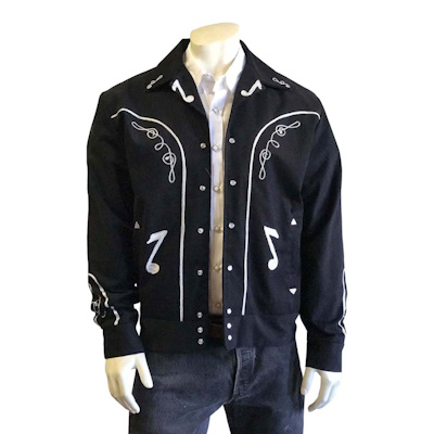 (image for) Western Vintage Bolero Jacket with Musical Notes Embroidery