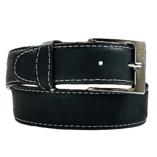 (image for) Sanded Nubuck Full Grain Leather Western Belt