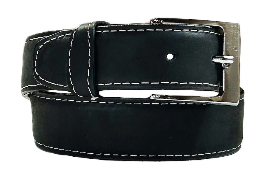 (image for) Sanded Nubuck Full Grain Leather Western Belt