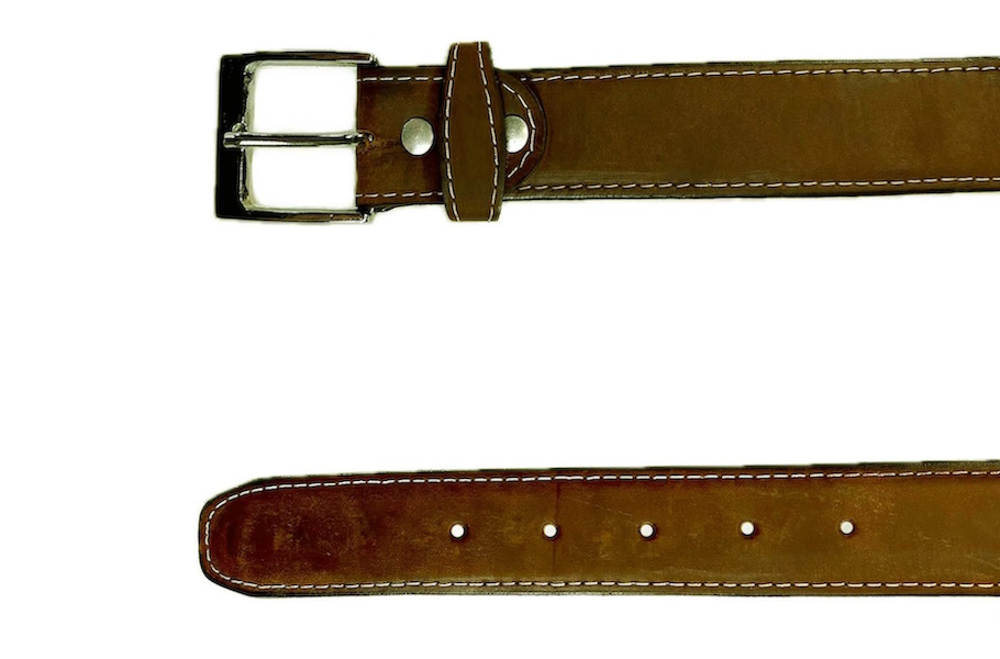 (image for) Sanded Nubuck Full Grain Leather Western Belt