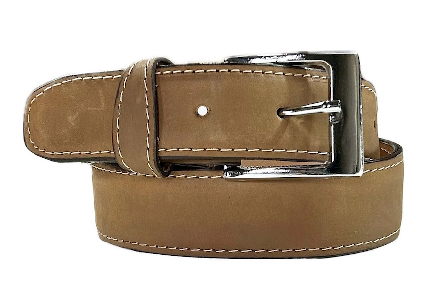 (image for) Sanded Nubuck Full Grain Leather Western Belt