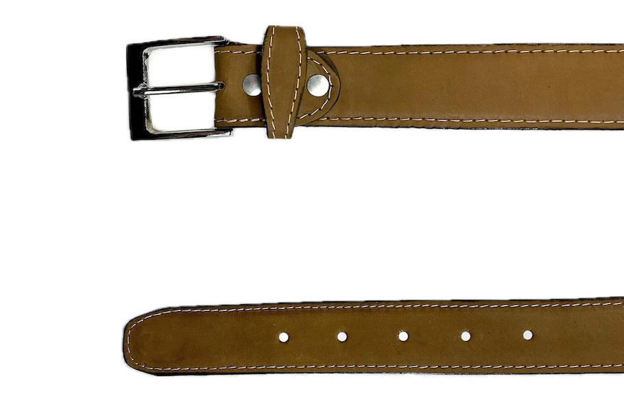 (image for) Sanded Nubuck Full Grain Leather Western Belt