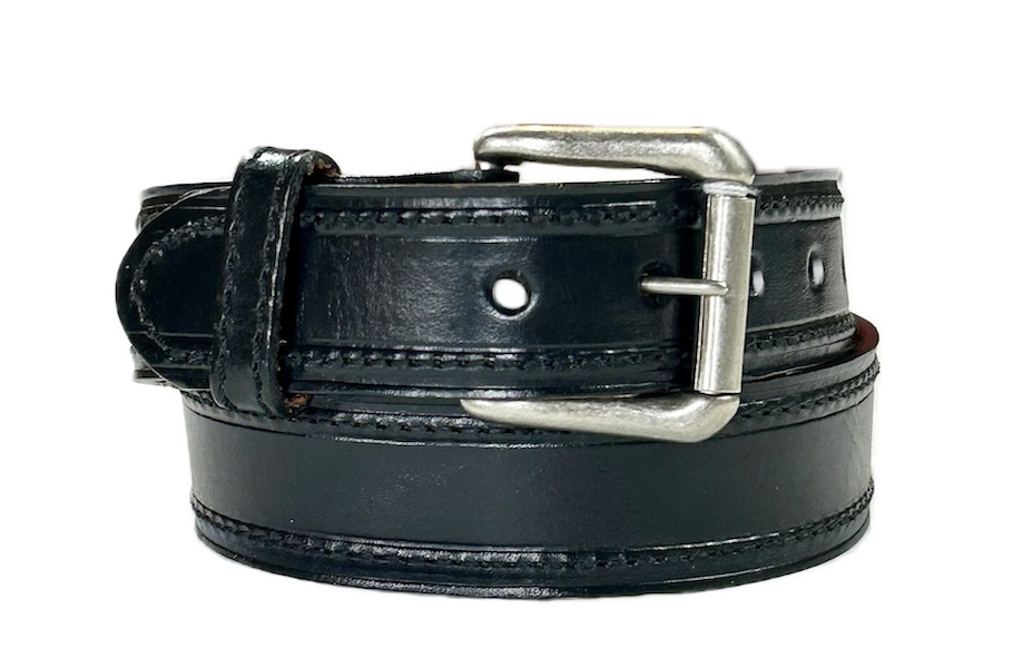 (image for) Western Single Stitch Belt Waxed Saddle Leather