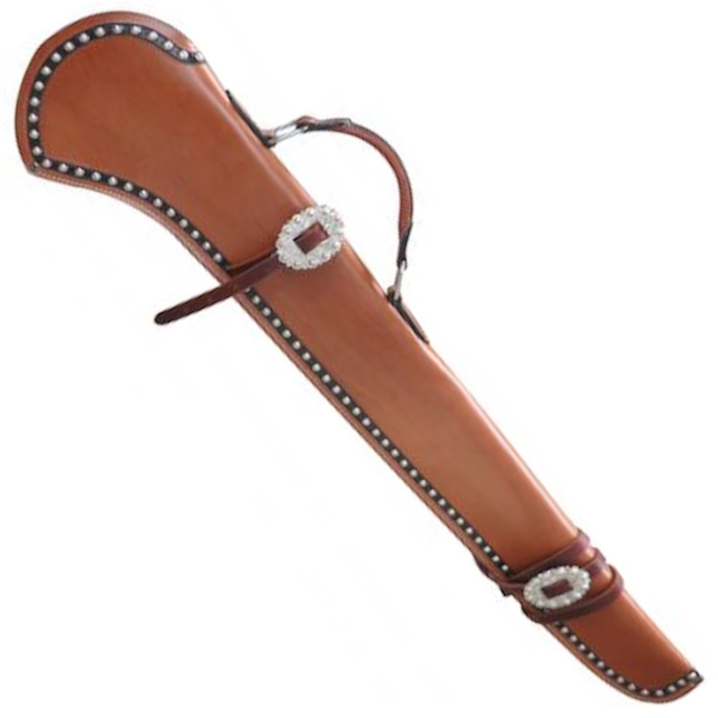 (image for) Smooth Leather Rifle Scabbard 40 Inch with Silver Studs