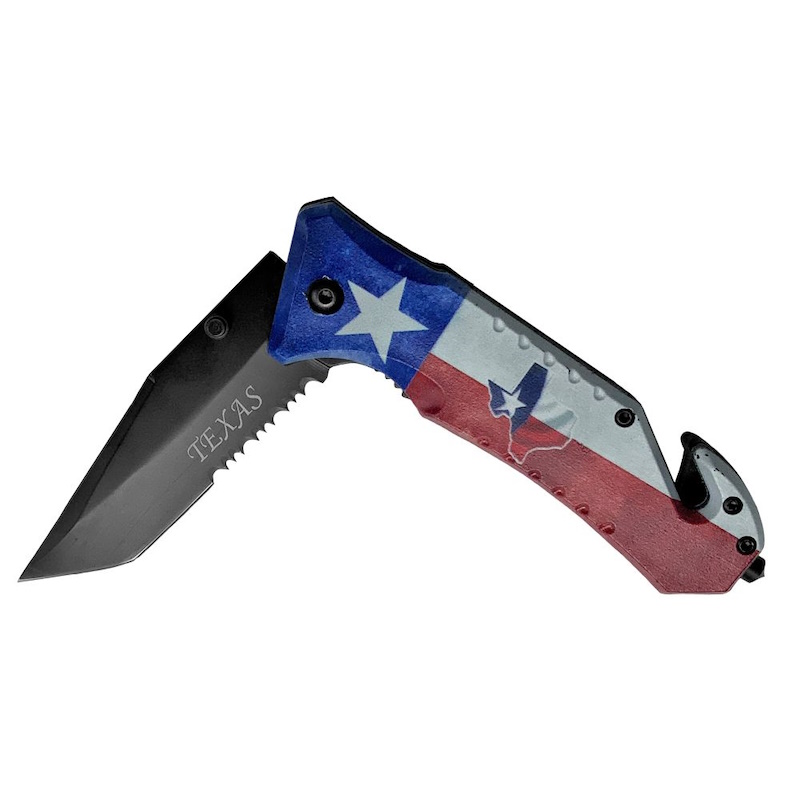 (image for) Snake Eye Tactical Rescue Style Spring Assist Knife Texas