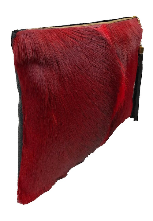 (image for) Springbok & Cowhide Leather Folio Clutch Purse Red