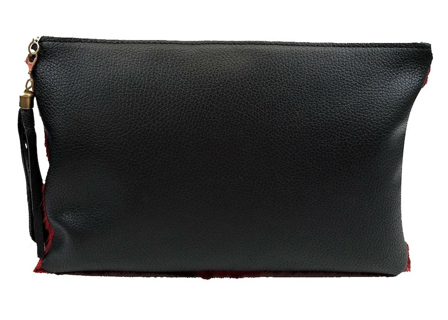 (image for) Springbok & Cowhide Leather Folio Clutch Purse Red