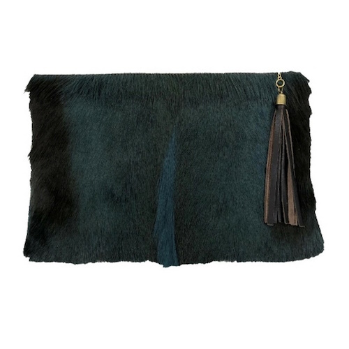 (image for) Springbok Raised Pronk & Leather Folio Clutch Purse Blue