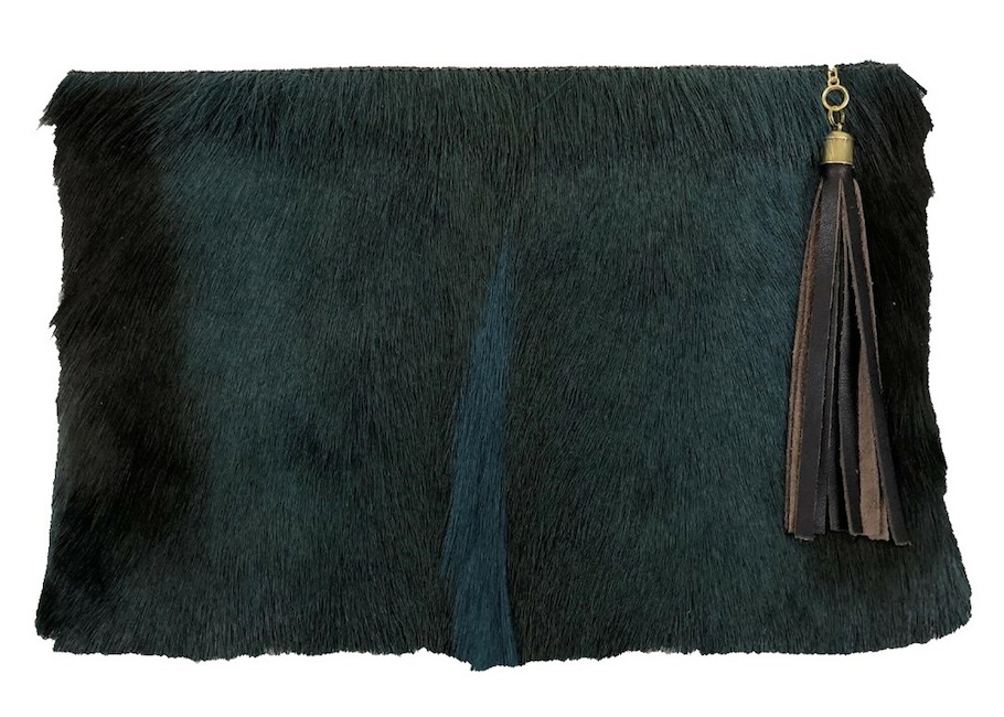 (image for) Springbok Raised Pronk & Leather Folio Clutch Purse Blue