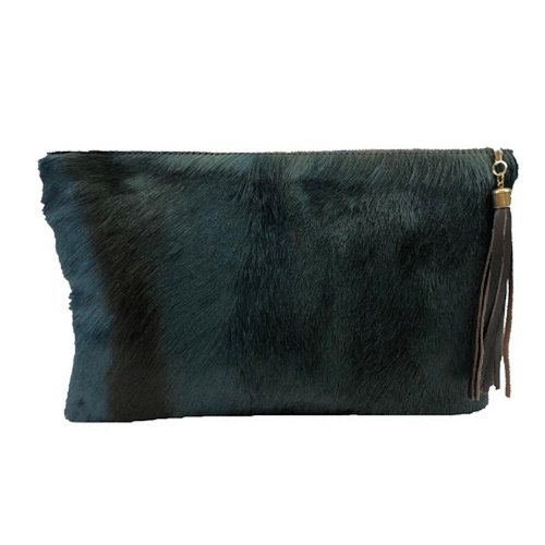 (image for) Springbok & Cowhide Leather Folio Clutch Purse Blue