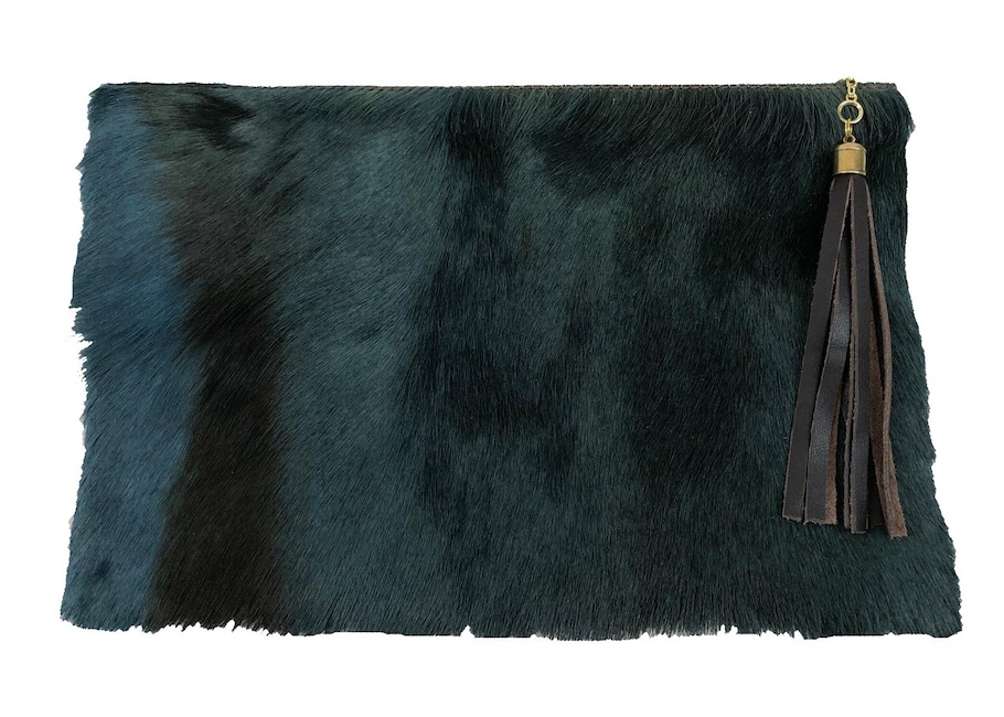 (image for) Springbok & Cowhide Leather Folio Clutch Purse Blue