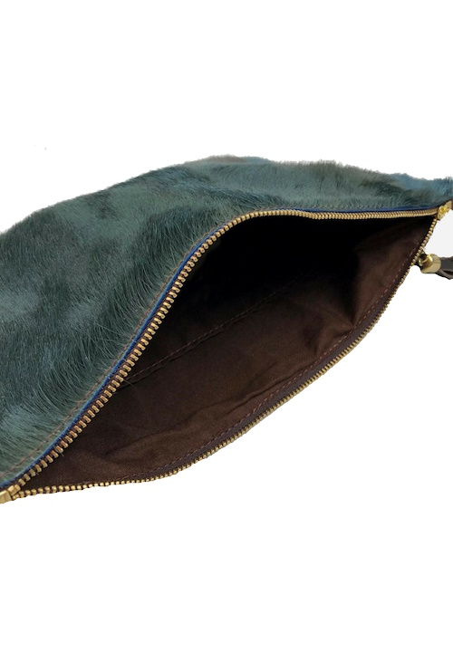 (image for) Springbok & Cowhide Leather Folio Clutch Purse Blue