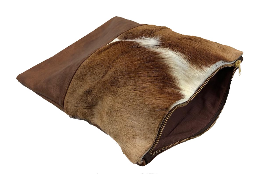 (image for) Springbok Raised Pronk & Leather Foldover Clutch Purse