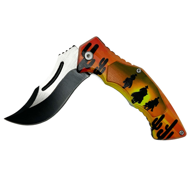 (image for) Sunset Cowboys Stainless Steel Folding Knife