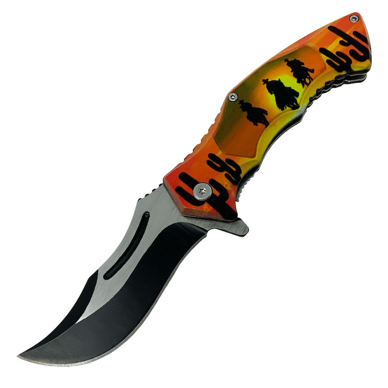 (image for) Sunset Cowboys Stainless Steel Folding Knife